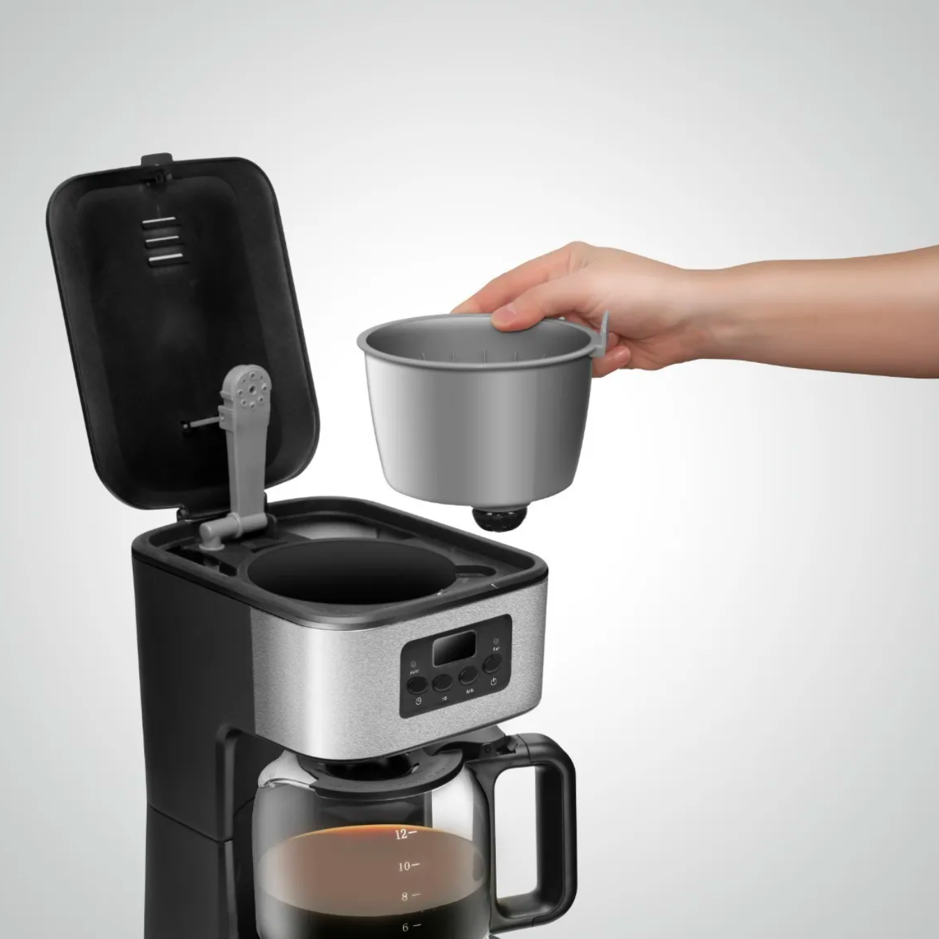 Cafetera Digital Con Timer Y Reloj - Imagen 2